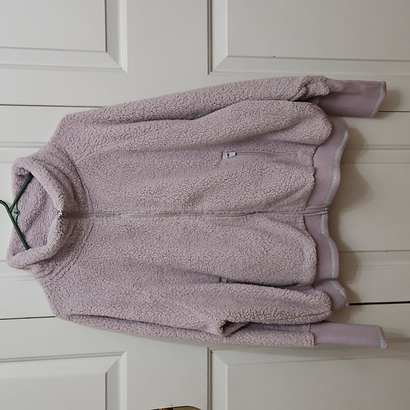 NWT Athleta Full-Zip Tugga Sherpa Jacket Lavender & Silver/ 2X - Picture 1 of 12